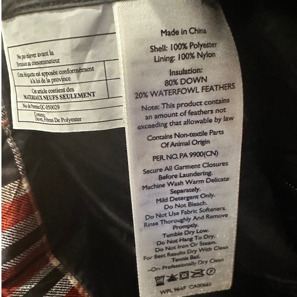 Eddie Bauer CirrusLite Down Jacket Womens Medium Red Black Plaid Puffer 650 Fill - Picture 12 of 12